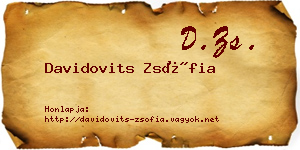 Davidovits Zsófia névjegykártya